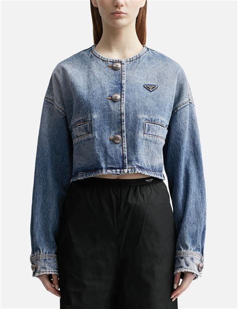 prada skinnies|Prada denim jacket.